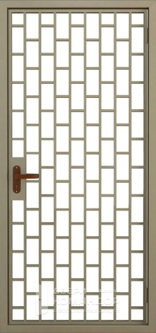 Решетчатая дверь металлическая на лестничную площадку №4 размером 960x2050 мм - наружная сторона