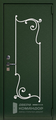 Зеленая железная дверь №6 - наружная сторона