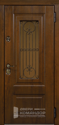 Входная дверь с терморазрывом со стеклом №9 - наружная сторона