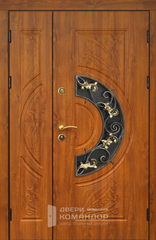 Широкая входная дверь для загородного дома №53 - наружная сторона