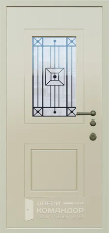 Уличная дверь со стеклом №17 с замками CISA - внутренняя сторона