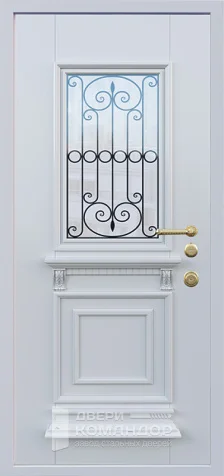 Входная дверь со стеклом на дачу №18 с замками CISA - внутренняя сторона