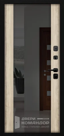 Стальная дверь с зеркалом №32 размером 960x2050 мм - внутренняя сторона